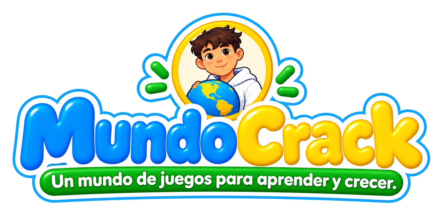 Mundo Crack, con Álvaro sosteniendo un globo terráqueo